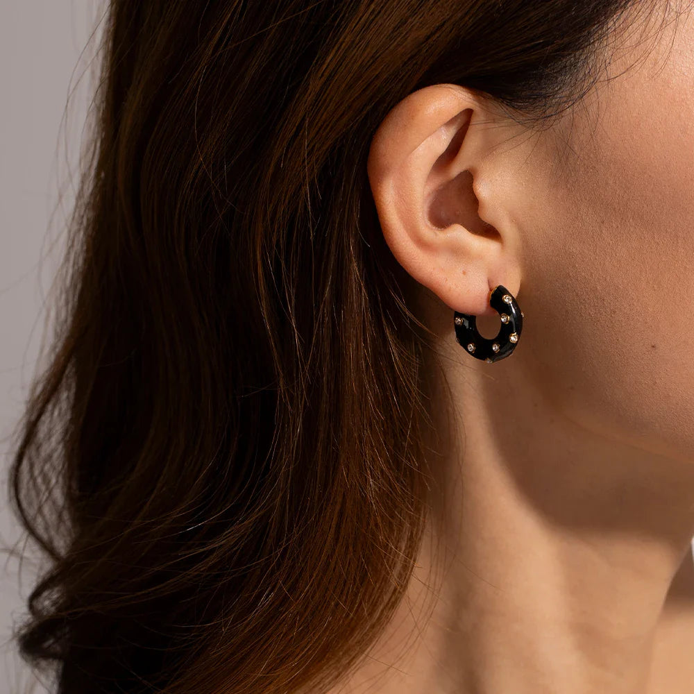 Black Luna Hoops